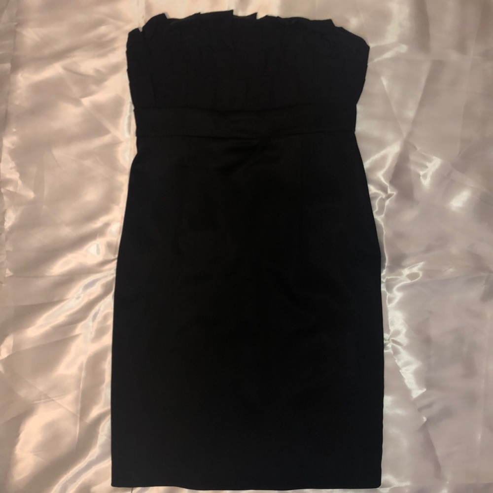 A Line Silk Formal Black Dress